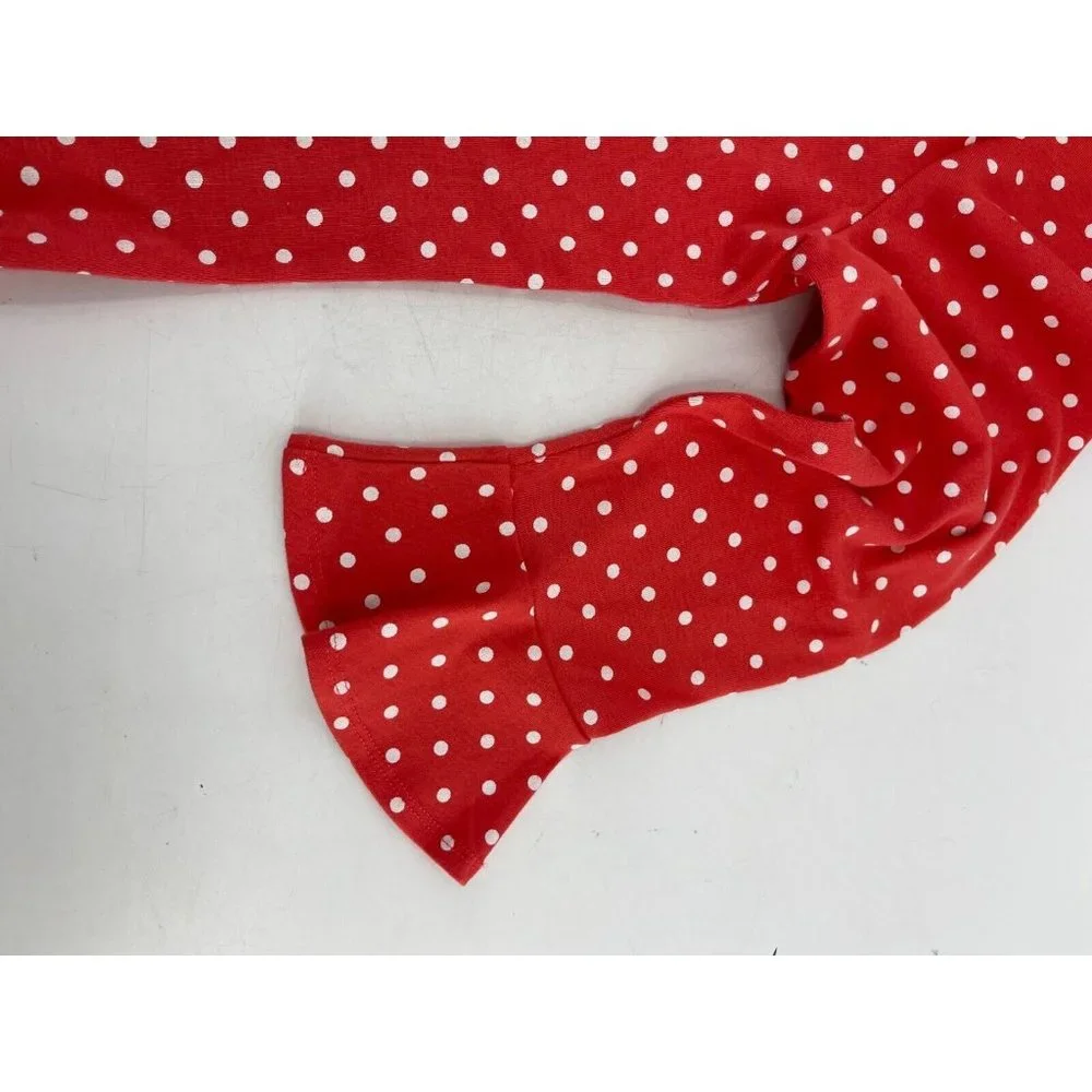 Lauren Ralph Lauren Women's Orange Long Sleeve Polka Dot Top Shirt Size XL - Picture 7 of 11